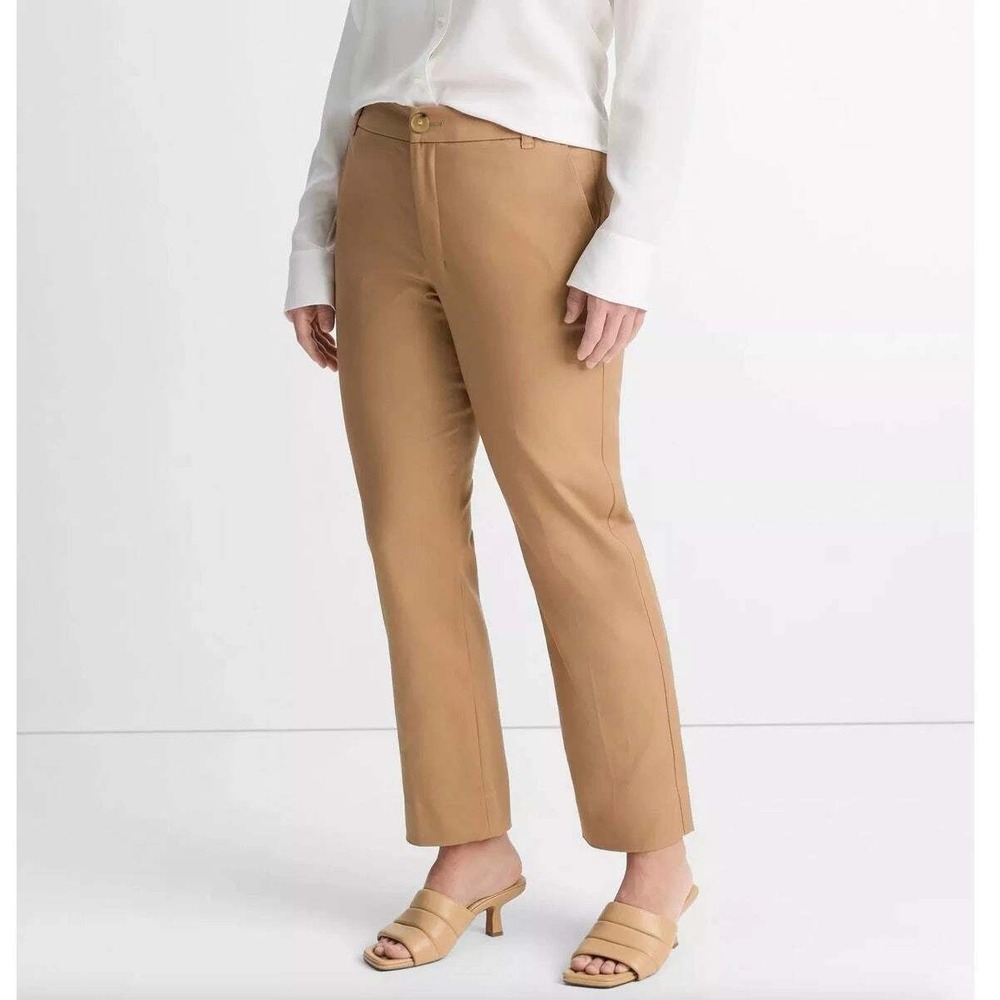 NWT Vince Cigarette Trousers Size 16 Almond Tan Neutral Career‎ Pant Minimalist